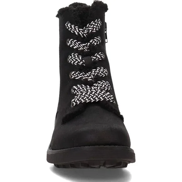 LifeStride Women's Kunis Cozy Winter Combat Snow Boots Lace-up Black Size 6.5 - Picture 2 of 7